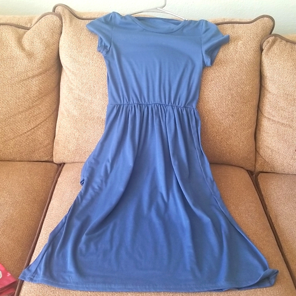 Blue maxi dress for girls size 6x